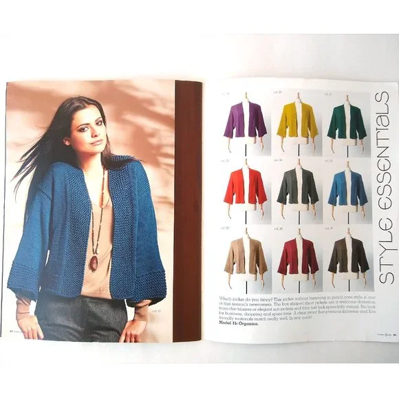 Linea Pura #2 Sweaters Knitting Pattern Book Lana Grossa 15 Designs Fall-Spring - Picture 9 of 12